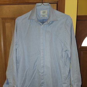 Charles Tyrwhitt Men’s Dress Shirt  16.5" x 36" Blue Dot Classic Fit